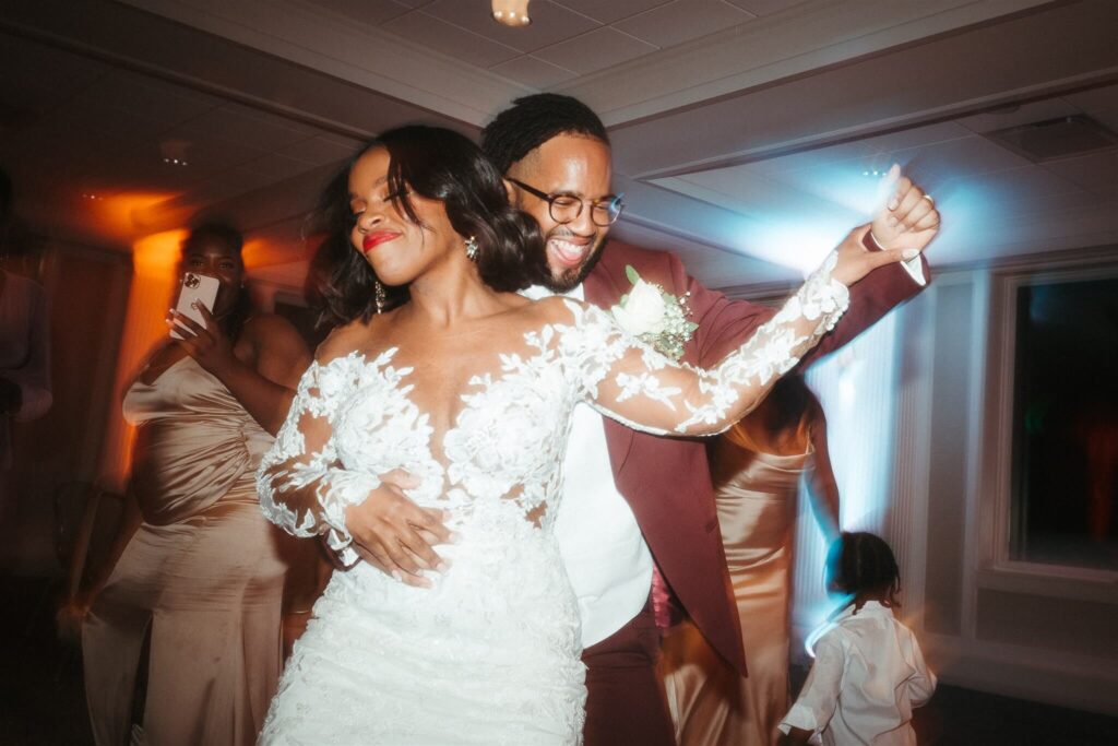 The couple dances together in wedding photography in Philadelphia