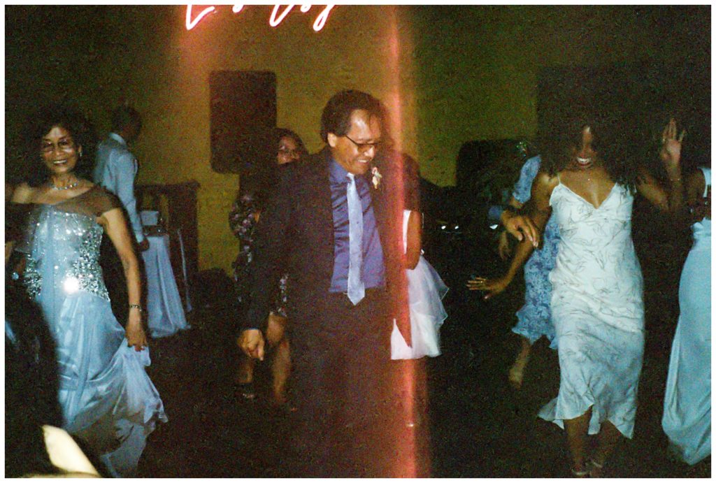 Father of the bride dances at a micro wedding Philadelphia