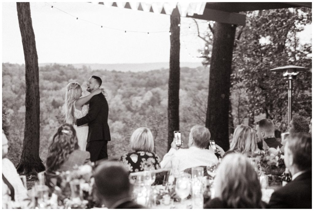 The first dance is outdoors 