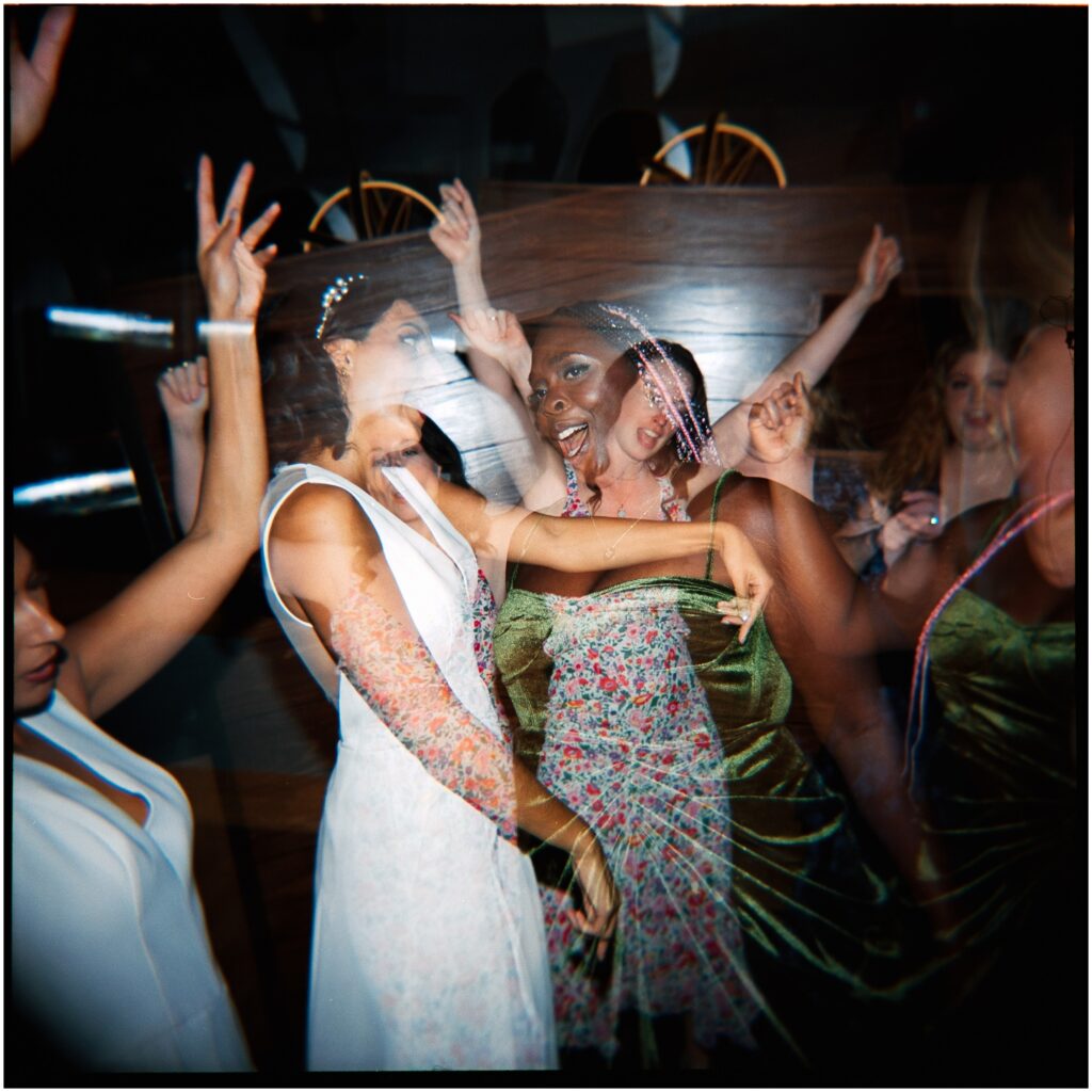 A Philadelphia bride dances with her friends.